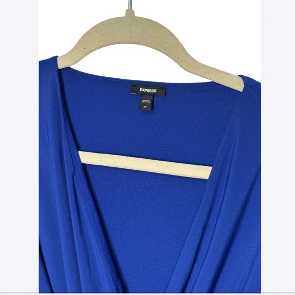 Express Royal Blue Wrap-Front Romper – XS - Picture 3 of 7